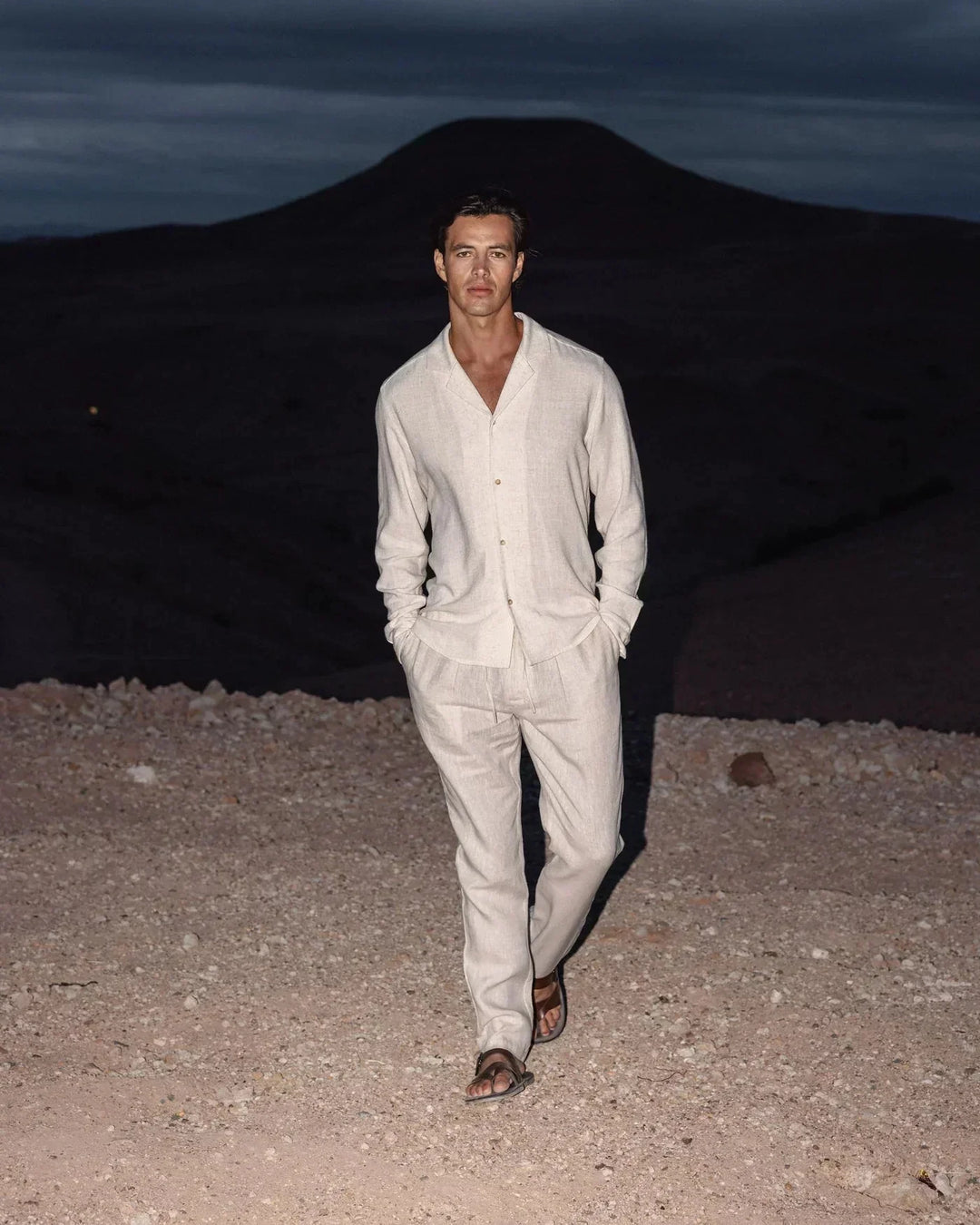 Levoire | Set, Lin, Manches Longues, Ensemble Coordonné, Vêtements Pour Hommes