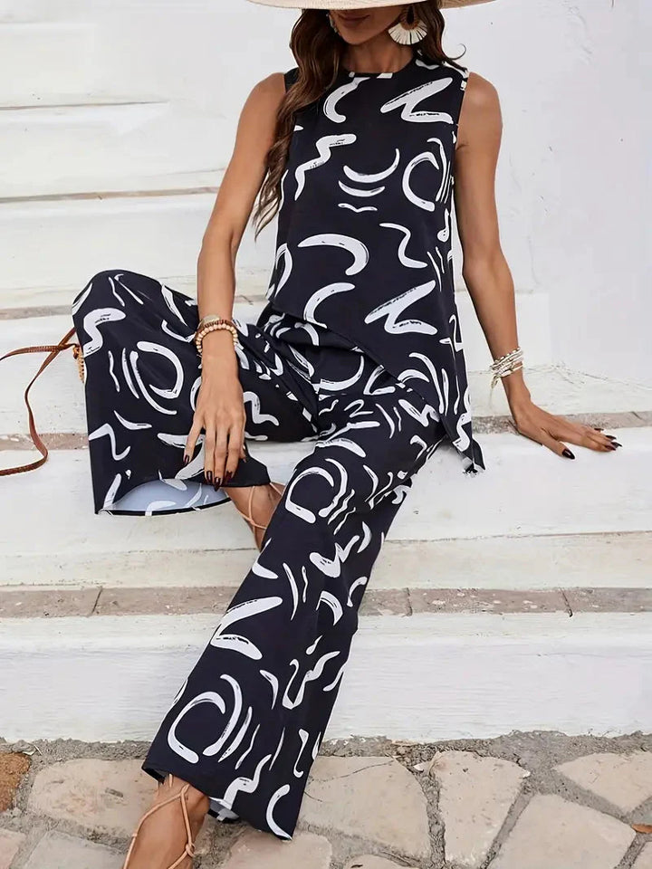 Levoire | Pantalons Larges Taille Haute Ensemble Assorti Vêtements Pour Femmes