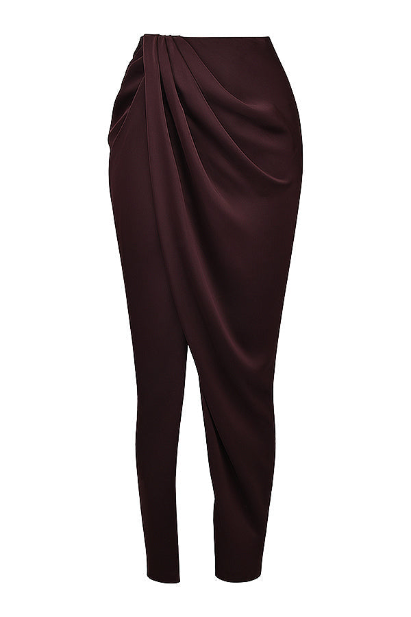 Levoire | Satina Corsage Top Et Jupe Maximale Setti Marron foncé Robe