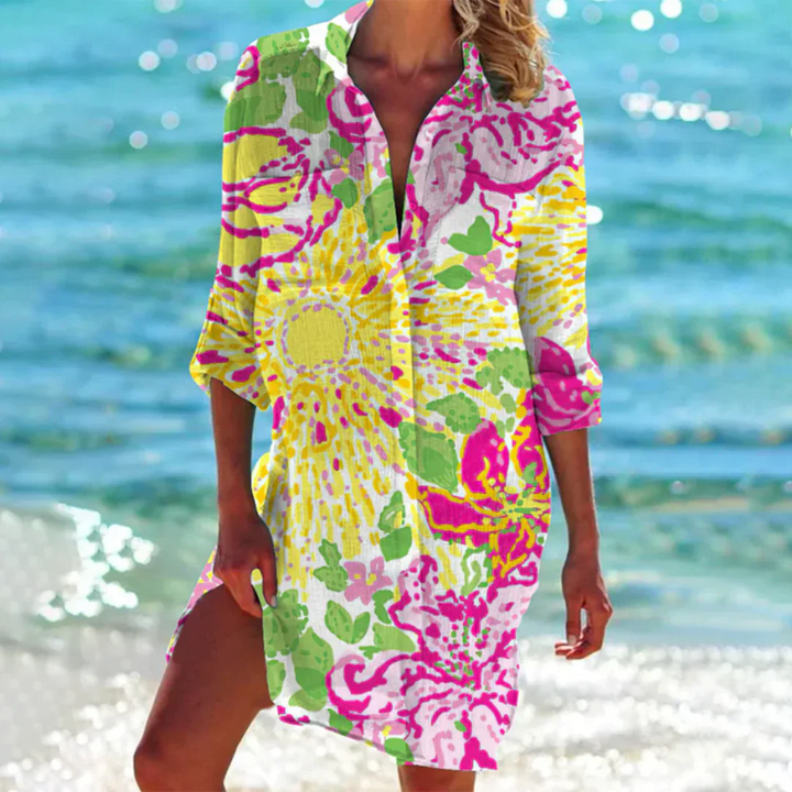 Levoire | Robe Chemise Élégante Jaune
