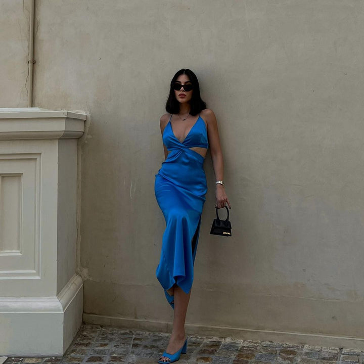 Levoire | Satin Mat Sans Manche Robes