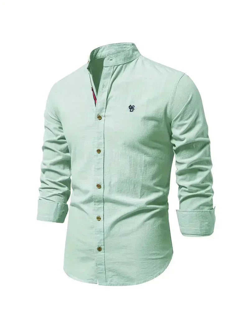 Levoire | Chemise De Loisirs En Mélange De Coton Pour Hommes Vert clair