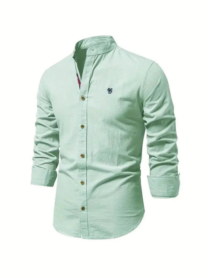 Levoire | Chemise De Loisirs En Mélange De Coton Pour Hommes Vert clair