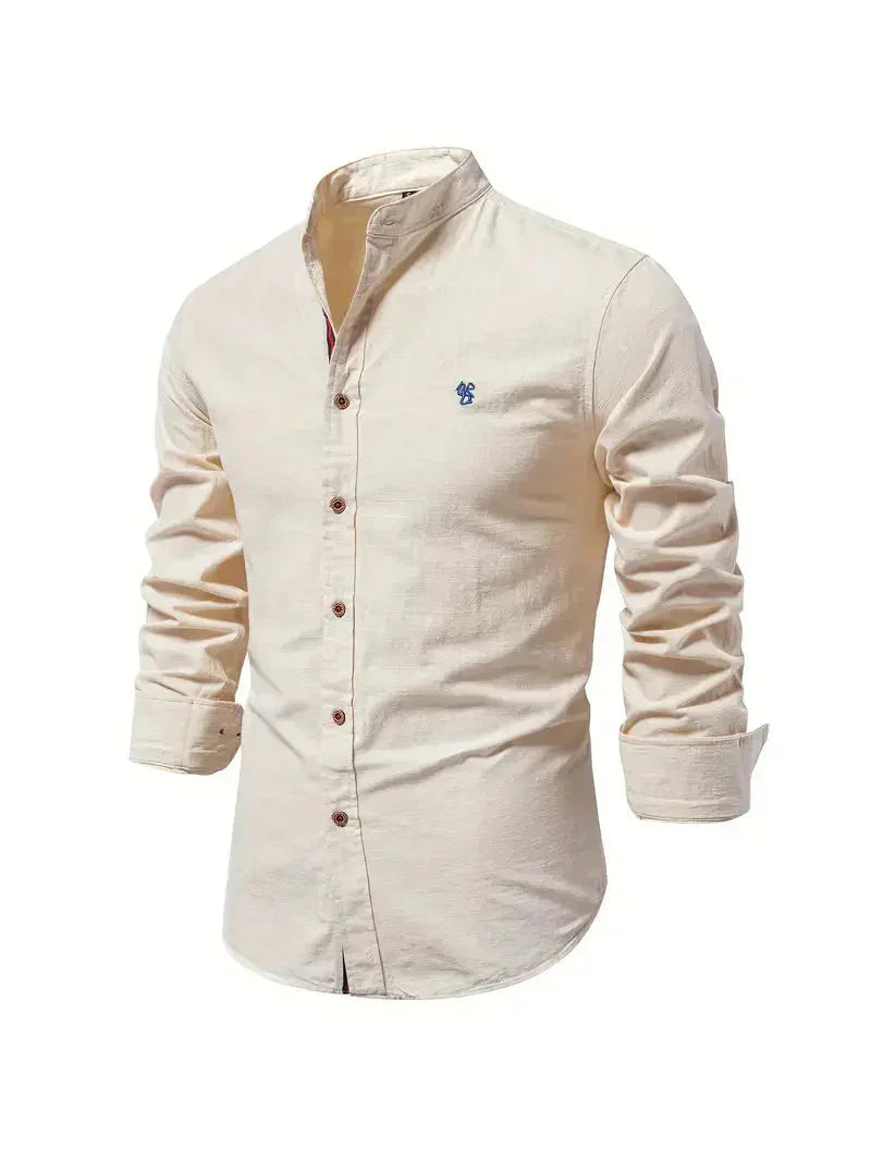 Levoire | Chemise De Loisirs En Mélange De Coton Pour Hommes Marron clair