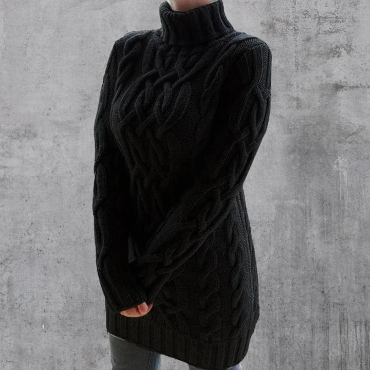 Levoire | Pull long élégant pour femmes Noir
