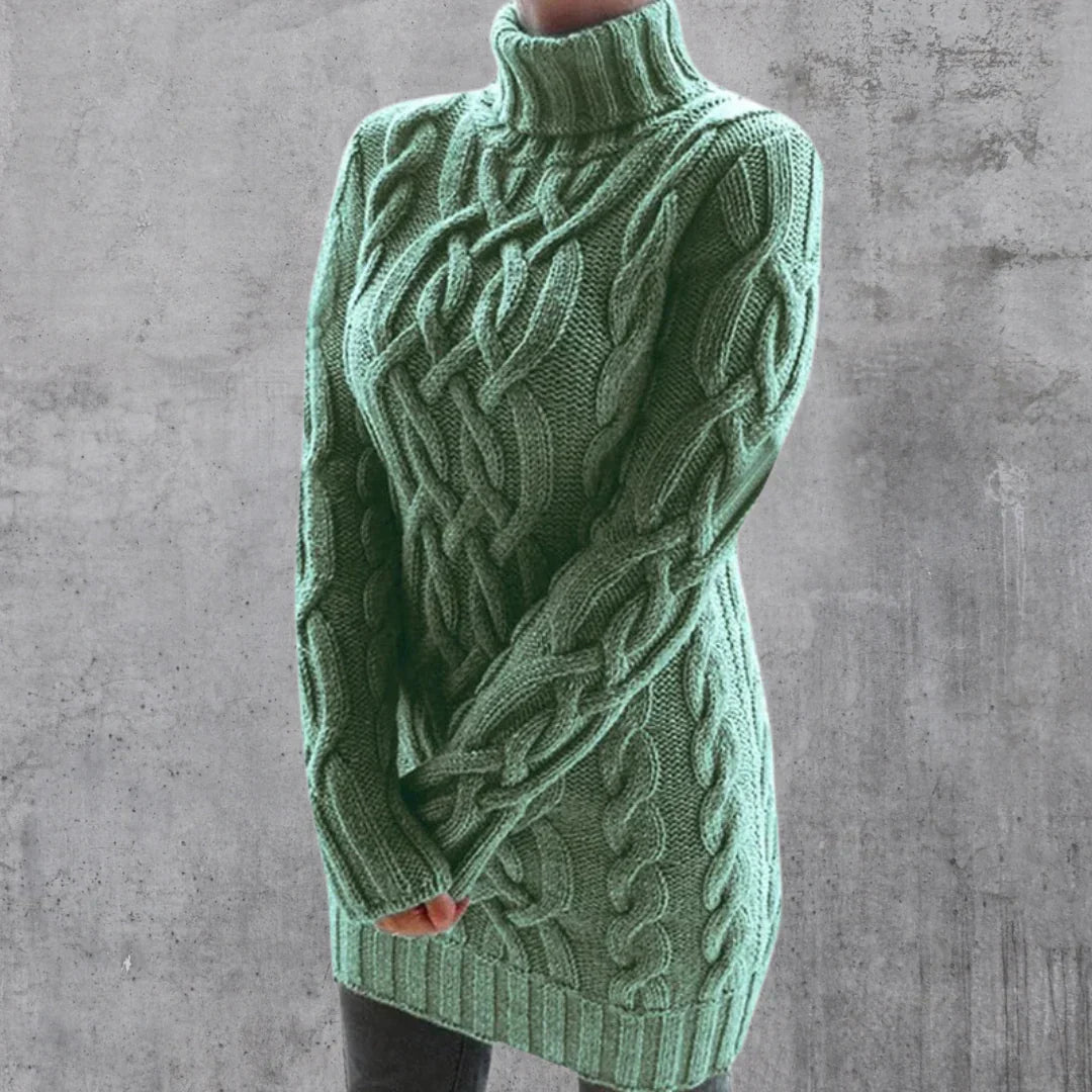 Levoire | Pull long élégant pour femmes Vert