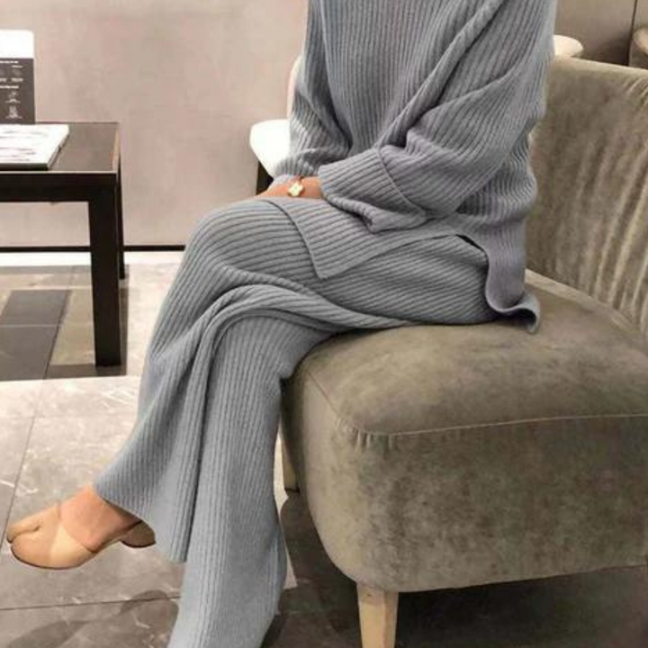 Levoire | Pull En Tricot Et Ensemble De Pantalon Samantha Gris