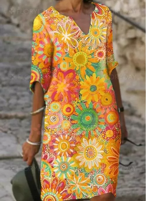 Levoire | Fminines Robe Fleur Jaune