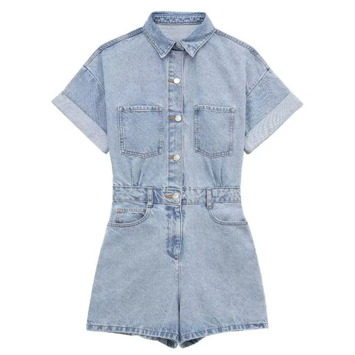 Levoire | Capuche coupée combi en jean Bleu