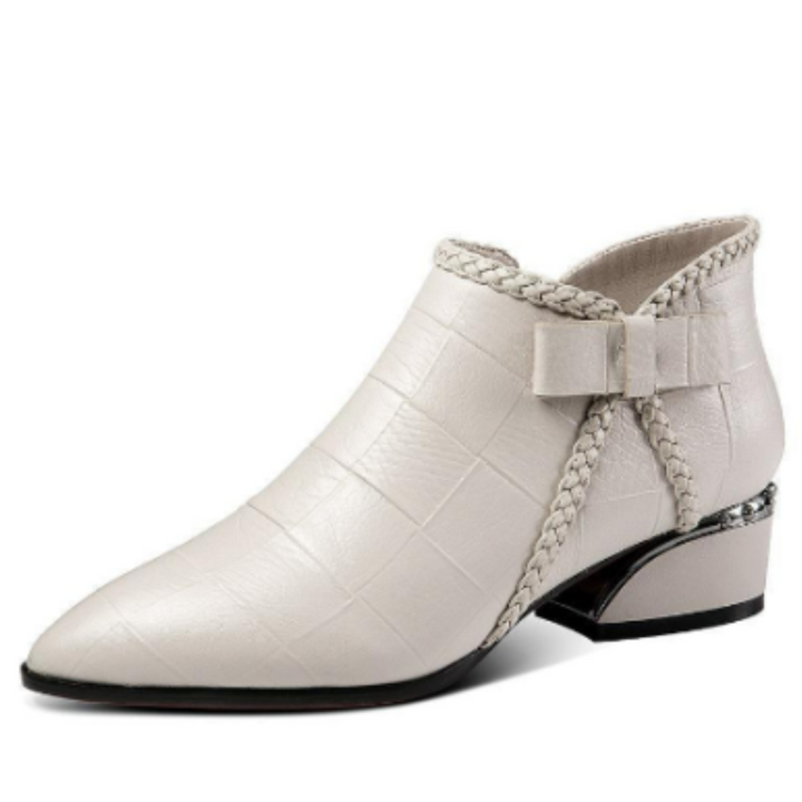 Levoire | Bottines Confortables À Petit Talon Beige