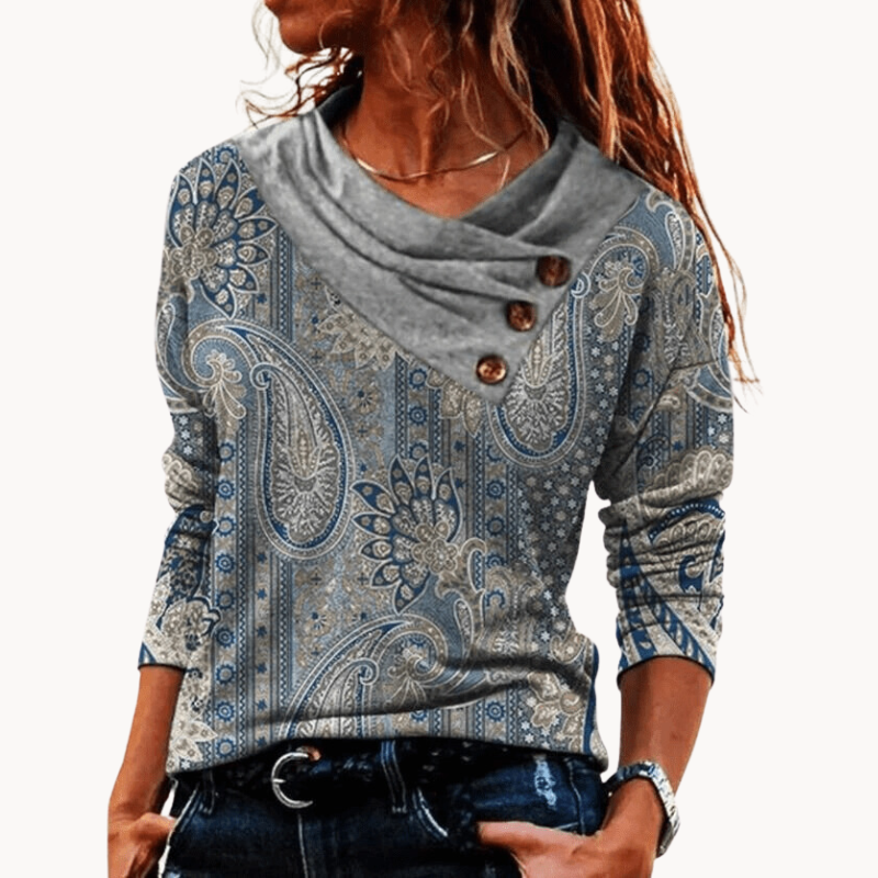 Levoire | Pull Pour Femmes Avec Ourlet À Volants Gris