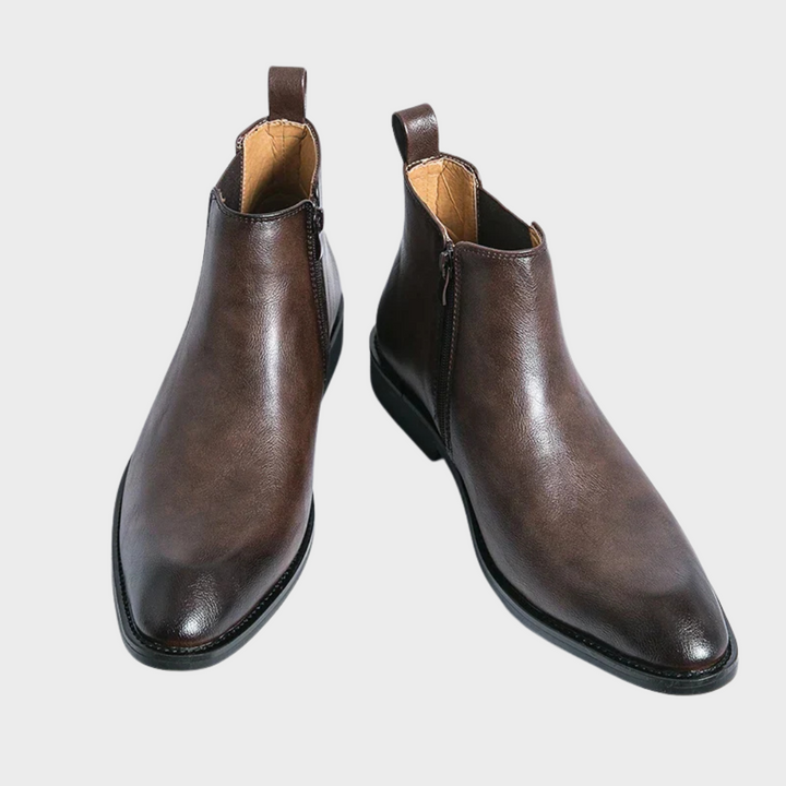 Levoire | Bottes en Cuir avec Fermeture Éclair pour Femmes
