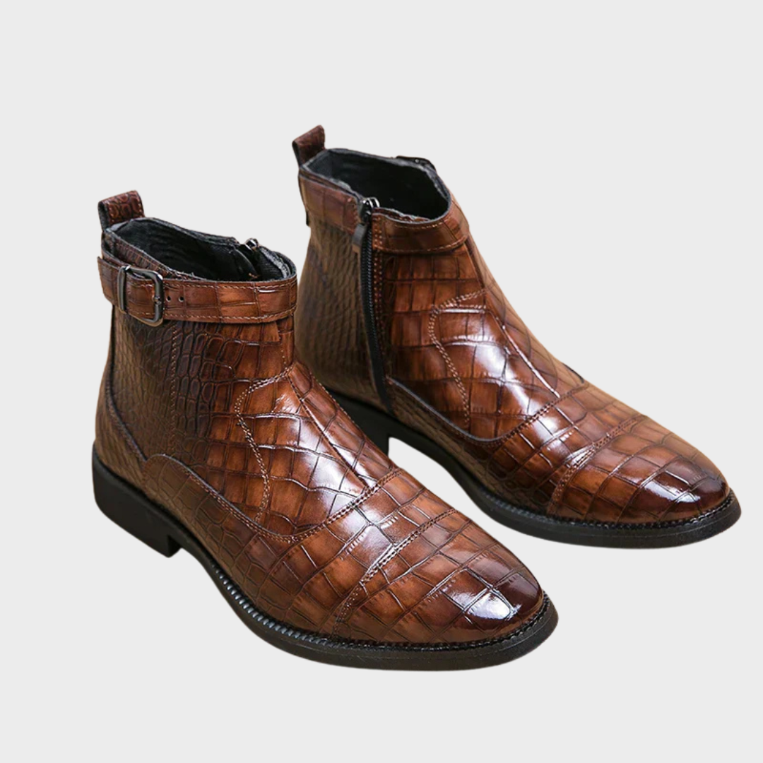 Levoire | Bottes en cuir à la cheville avec boutons