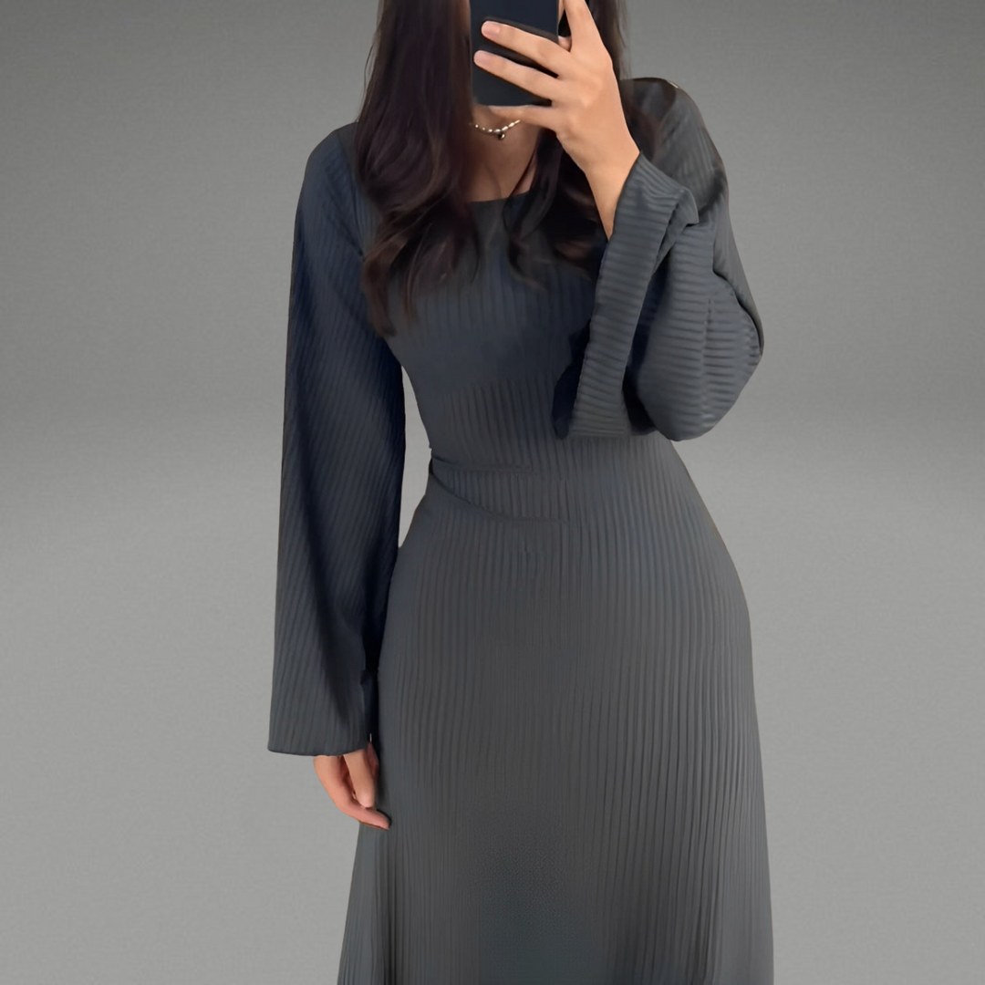 Levoire | Robe Maxi En Tricot Gris foncé