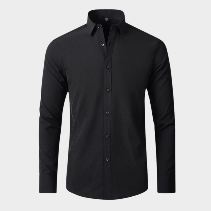 Levoire | Chemise Stretch/Tricot Sans Coutures Noir