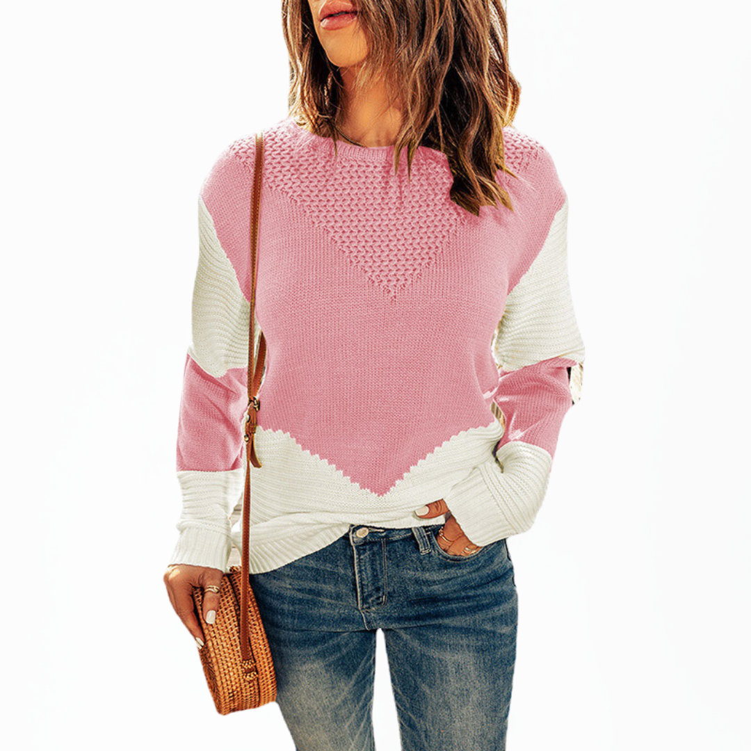 Levoire | Pull-Over Oversized À Manches Longues Avec Col Rond Rosa