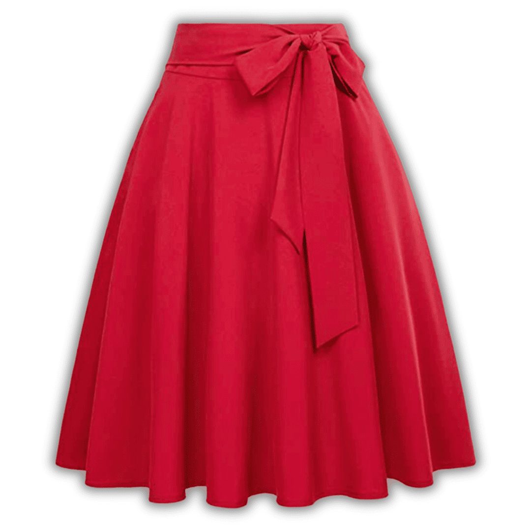Levoire | Żanetta Midi Jupe Tendance Rot