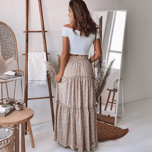 Levoire | Classique Plissé Taille Midi Jupe