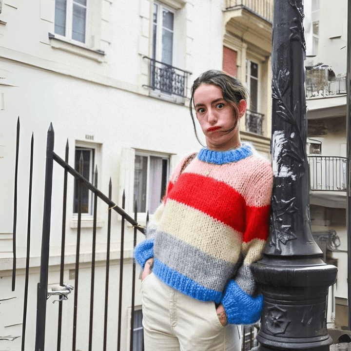 Levoire | Tissu Tricot Rayé Top Pour Femmes