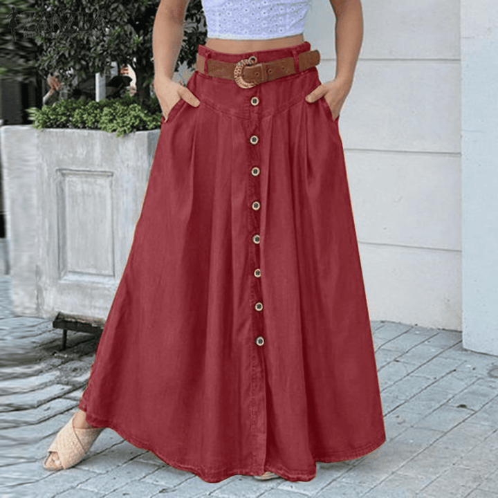 Levoire | Jupe Midi Élégante Pour Femmes Rot