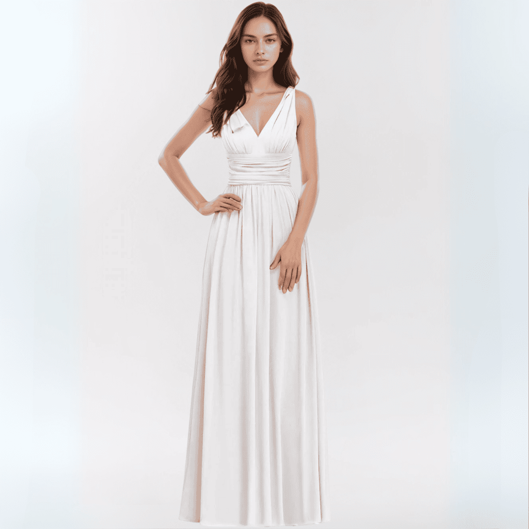Levoire | Élise Robe De Soirée En Soie Blanc