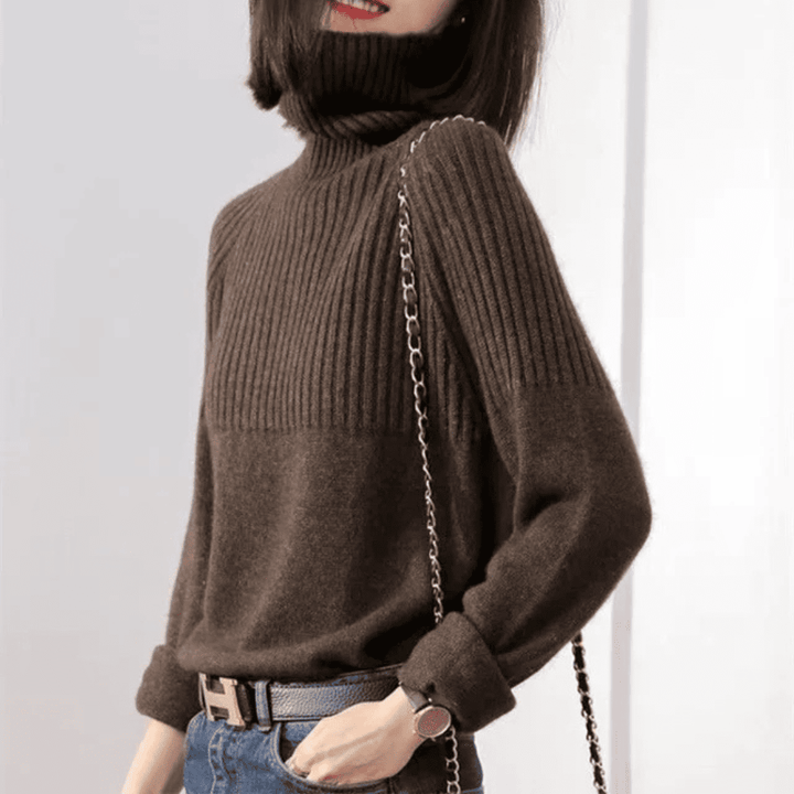 Levoire | Pull-Over En Laine À Col Roulé Pour Femmes Braun