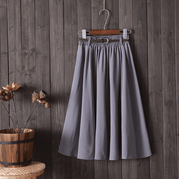 Levoire | Mini Midi Jupe Tendance Gris Une taille