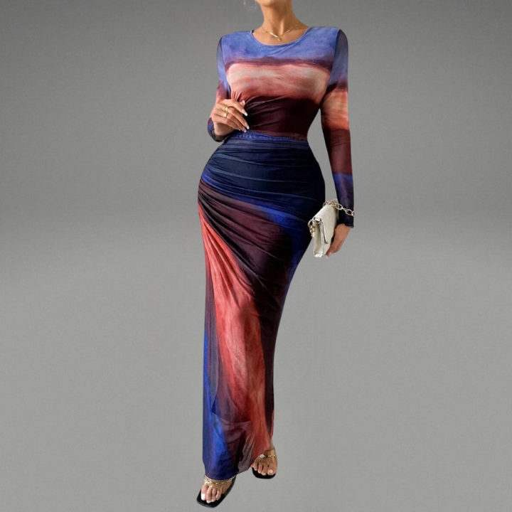 Levoire | Robe Maxi Fluide Pour Un Look Élégant Bleu