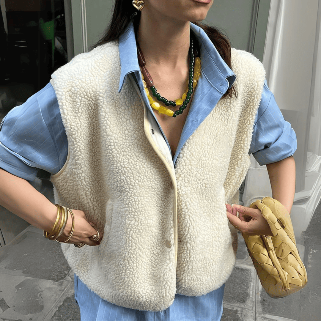Levoire | Gilet En Laine Pour Femmes Pour Les Jours Froids Blanc
