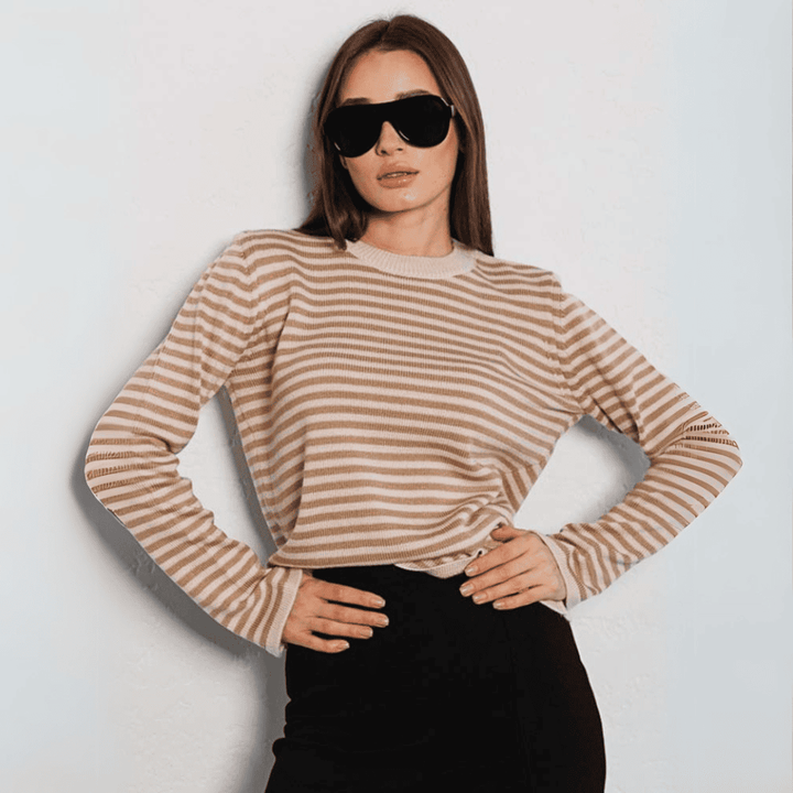 Levoire | T-Shirt À Manches Longues Pour Femmes Brun clair