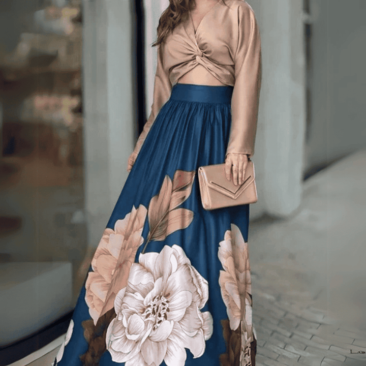 Levoire | Midi Norberta Floral Bleu