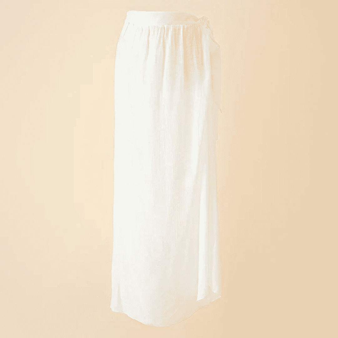 Levoire | Robe Shiffon Midi Blanc Une taille