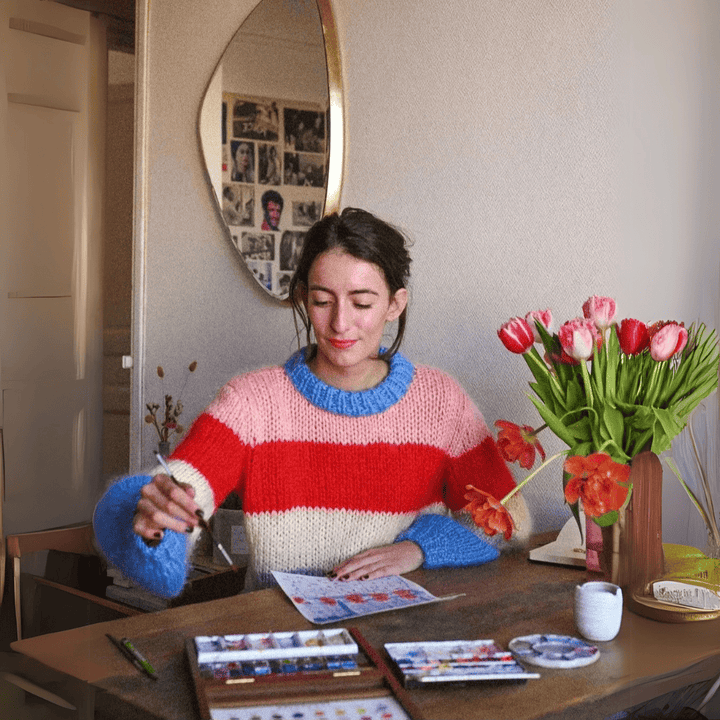 Levoire | Tissu Tricot Rayé Top Pour Femmes