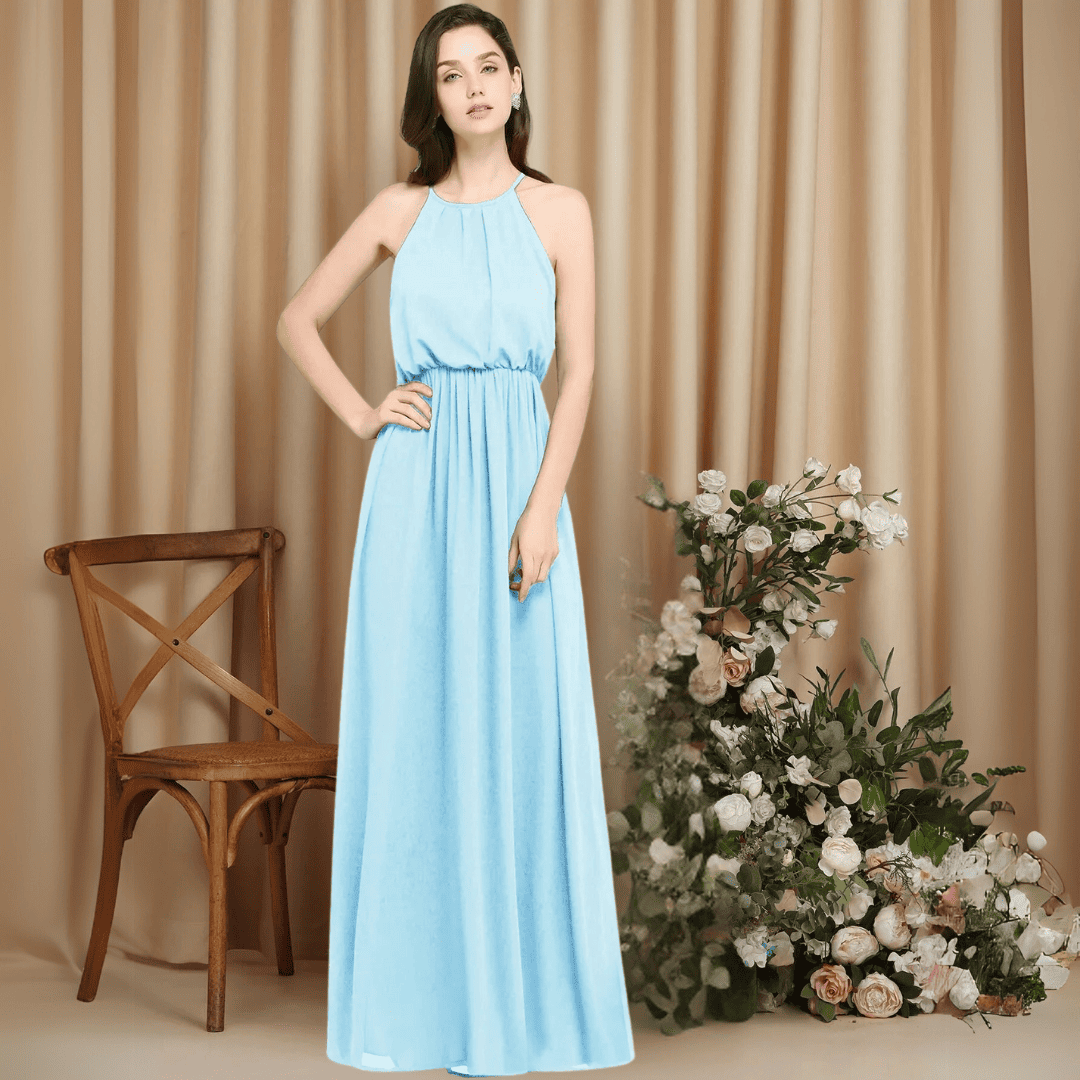 Levoire | Robe Élégante De Soirée Bleu