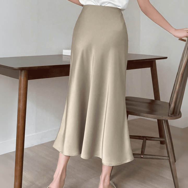 Levoire | Midi Doriana Satin Haute Taille