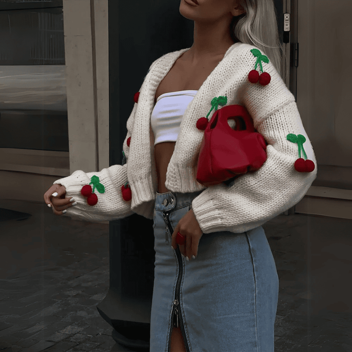 Levoire | Veste Femme Avec Motif Cerise L
