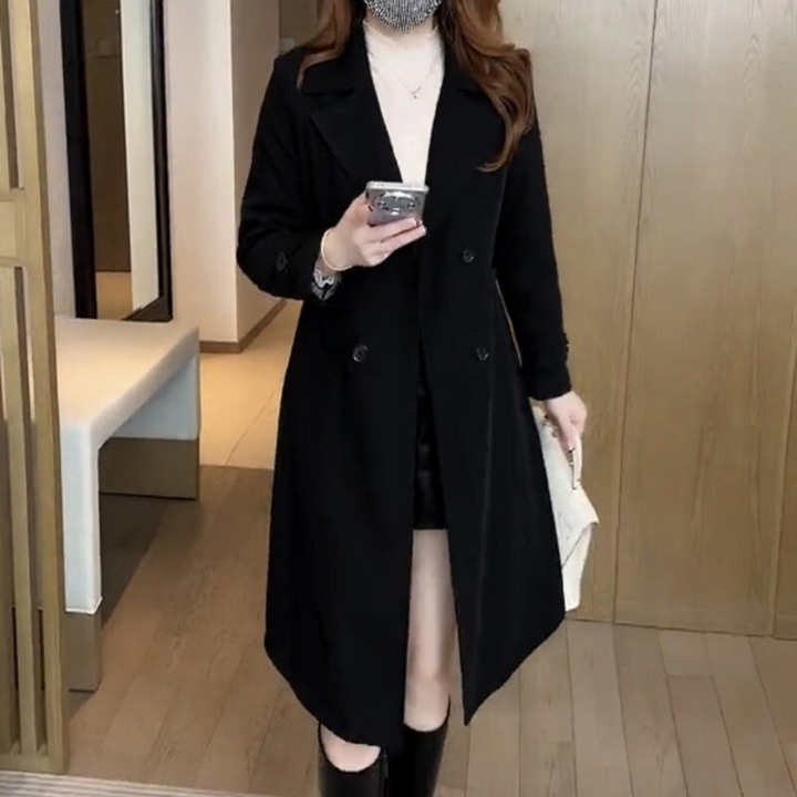 Levoire | Trench-Coat Chaud Élégant Musta (Court avant la vente)