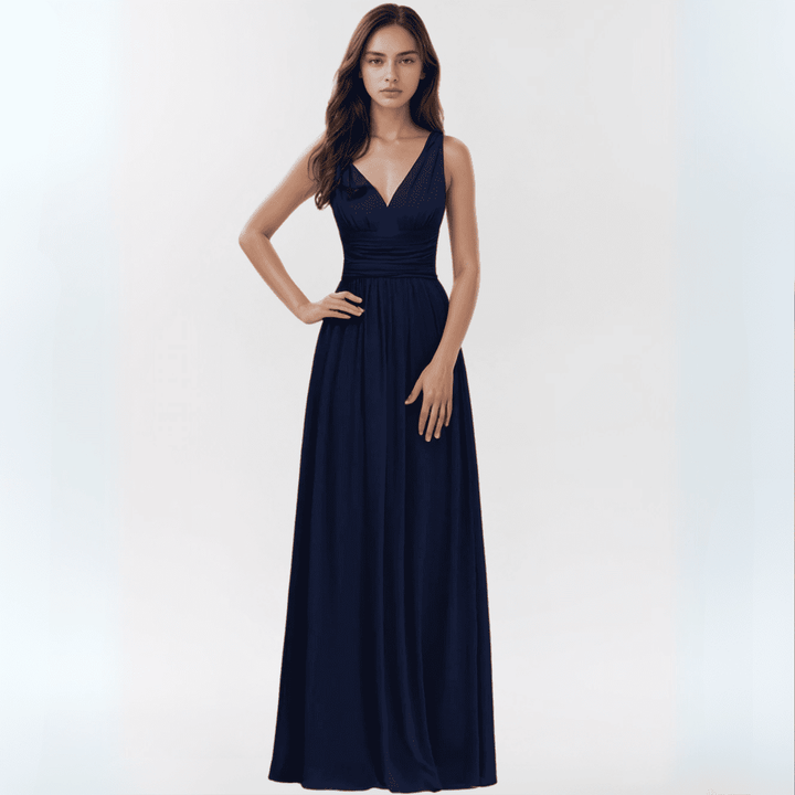 Levoire | Élise Robe De Soirée En Soie Marin