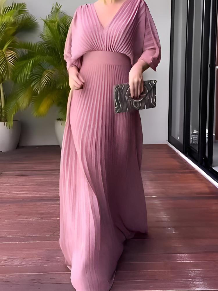 Levoire | Robe unie classique Rose clair