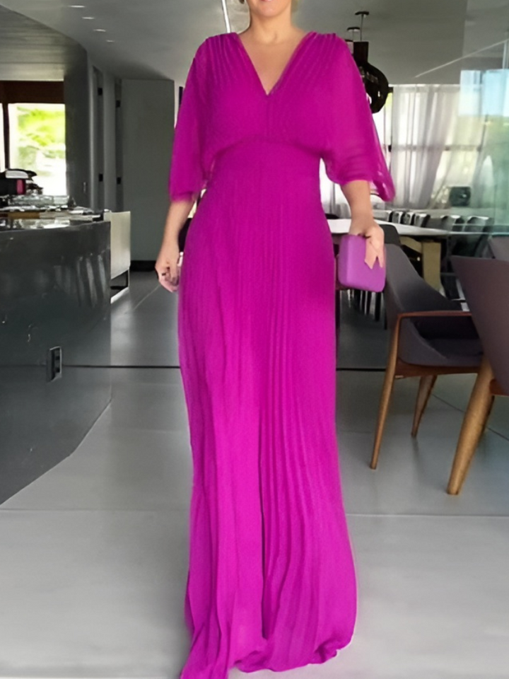 Levoire | Robe unie classique Rouge sombre