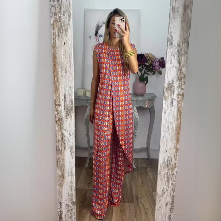 Levoire | Costume Fluide Stylisé Femme Orange