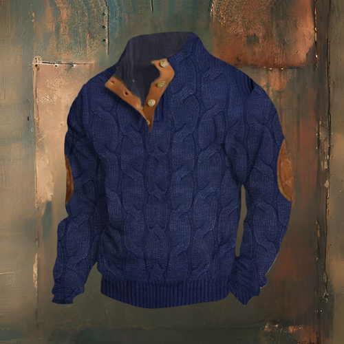 Levoire | Pull À Blocs De Couleurs Avec Impression Western Et Fermeture À Boutons