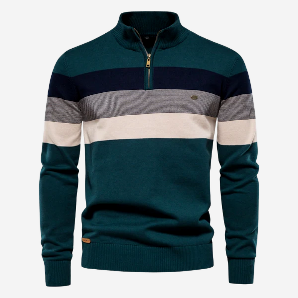 Levoire | Pull Homme Chaud Au Design Épuré Vert