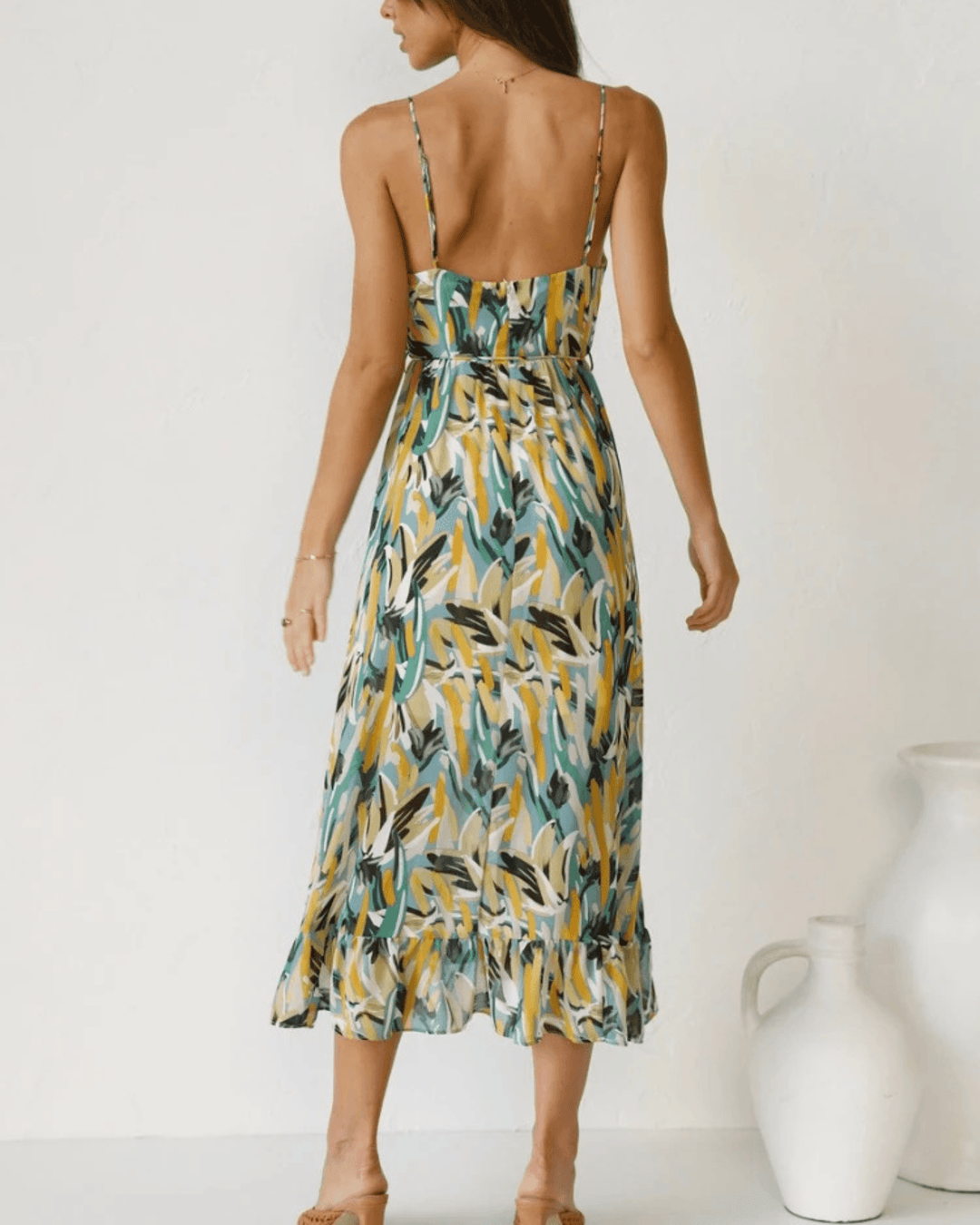 Levoire | Robe Midi Pour Femmes À Motif Floral, Élégant & Léger