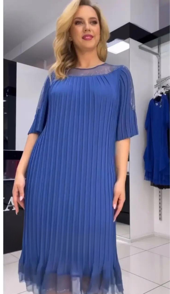 Levoire | Magnifique Robe Plissée Bleu ciel
