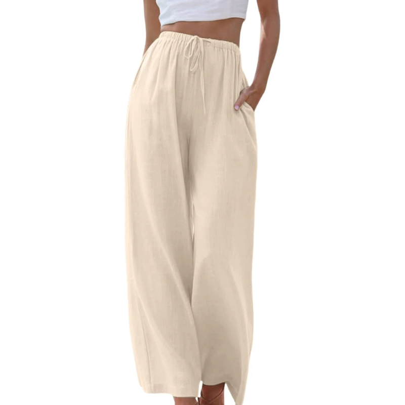 Levoire | Pantalon Élégant En Coton Et Lin Chambre