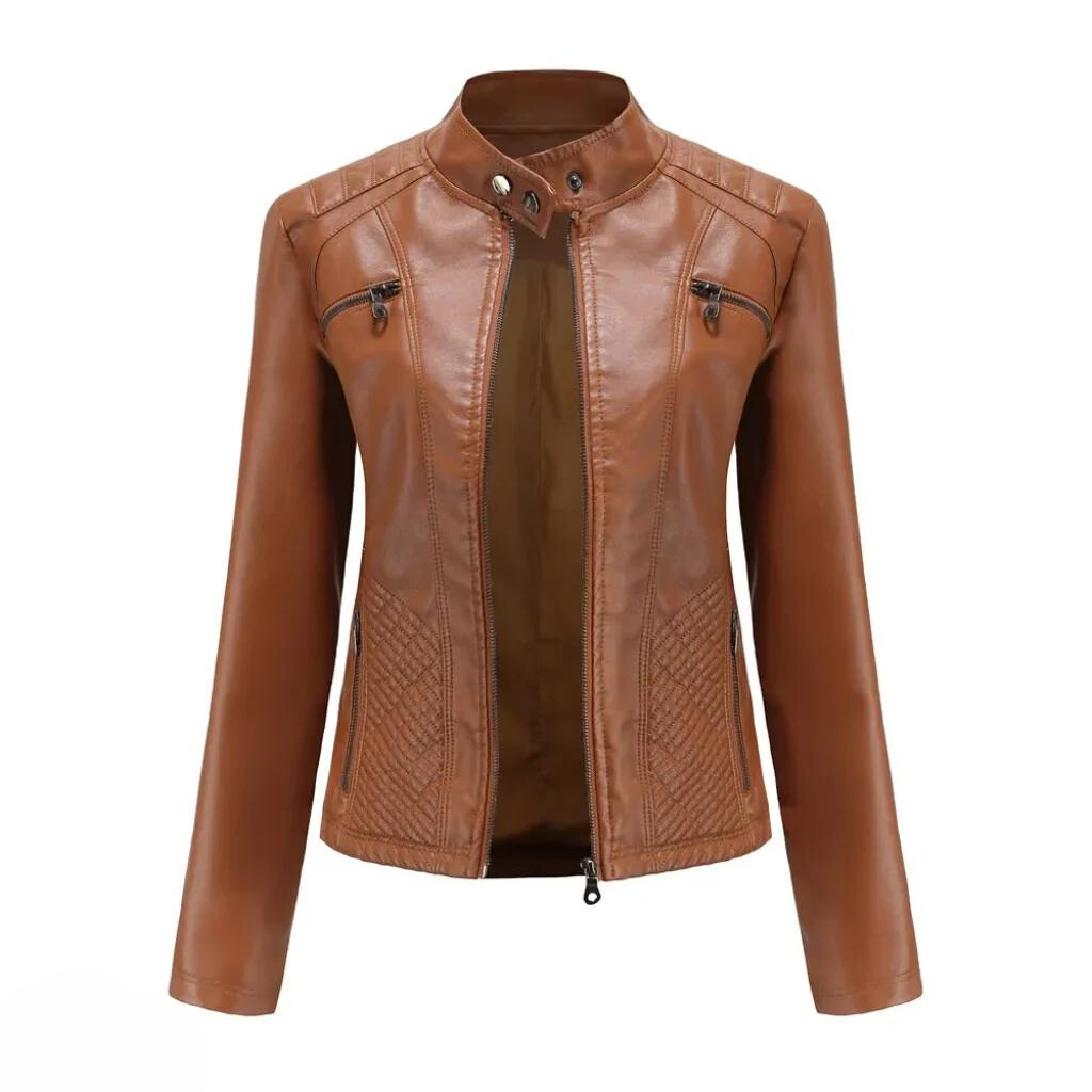 Levoire | Veste En Cuir Élégante Et Unique Braun