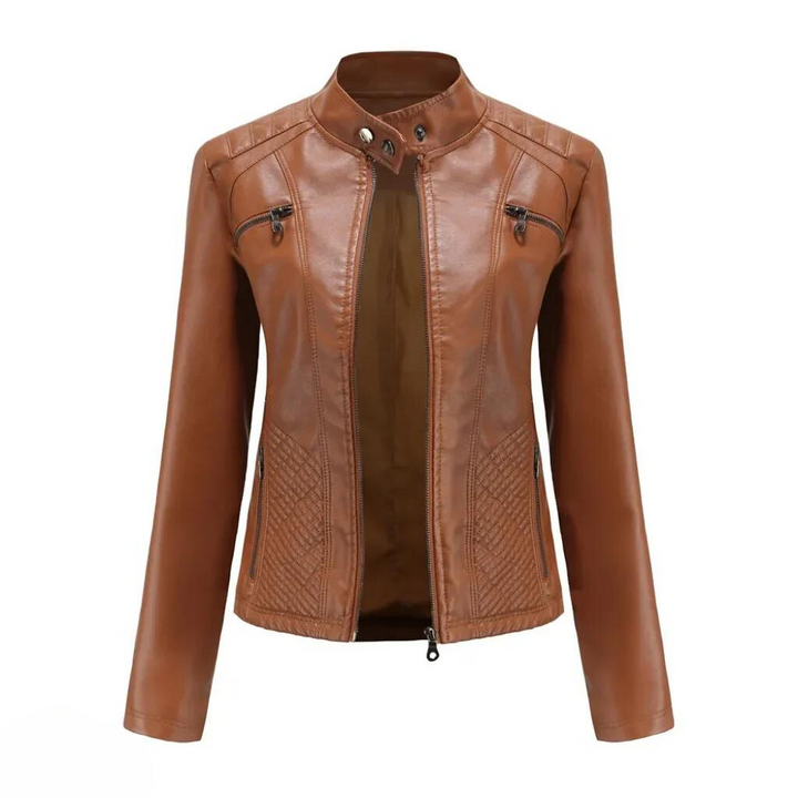 Levoire | Veste En Cuir Élégante Et Unique Braun