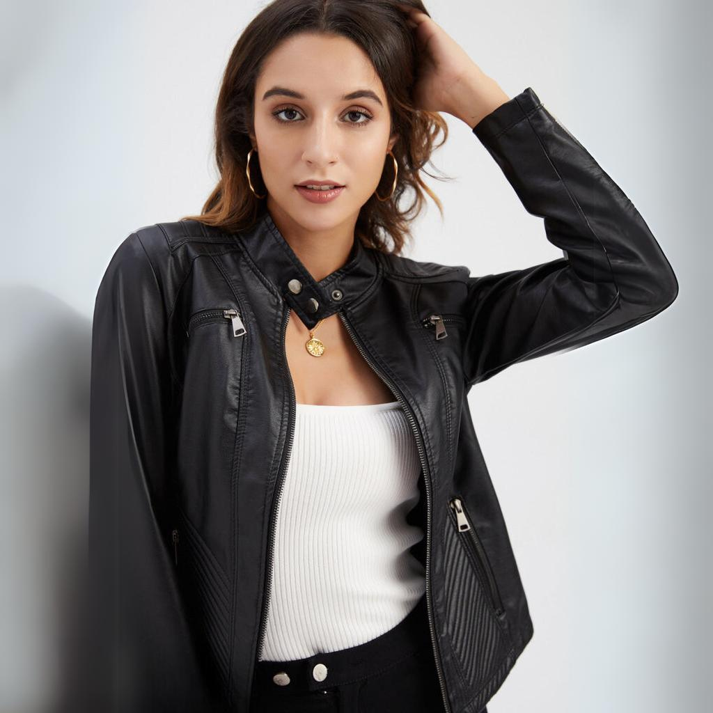 Levoire | Veste En Cuir Élégante Et Unique Noir