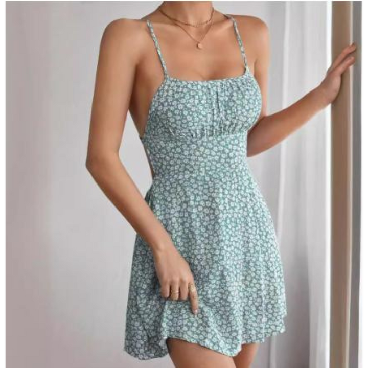 Levoire | Robe slim à fleurs pour femmes Vert menthe